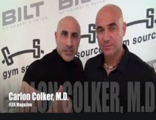 DR. CARLON COLKER WITH TENNIS LEGEND ANDRE AGASSI